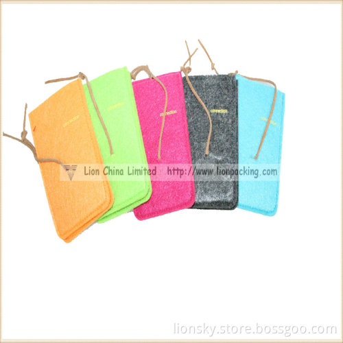 Felt Case with PU Leather String Sleeve Cover Pouch Bag for iPad Mini/Google Nexus 7/Samsung Tab 3/Kindle Fire HD & Hdx 7 Yellow